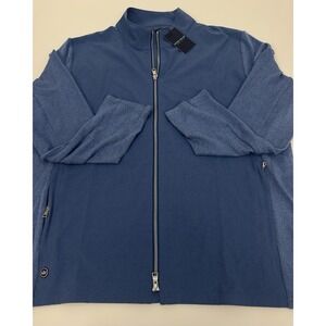 NWT Peter Millar Crown Crafted Solstice Hybrid Zip Cardigan Jacket Blue XL $200
